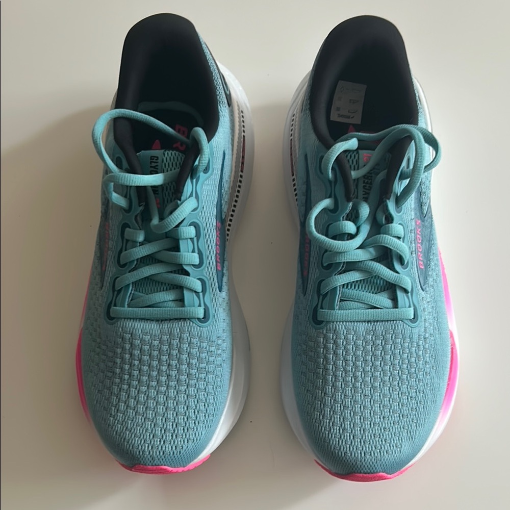 Brooks Glycerin GTS 21 Women's Aqua and Pink Athletic Shoes